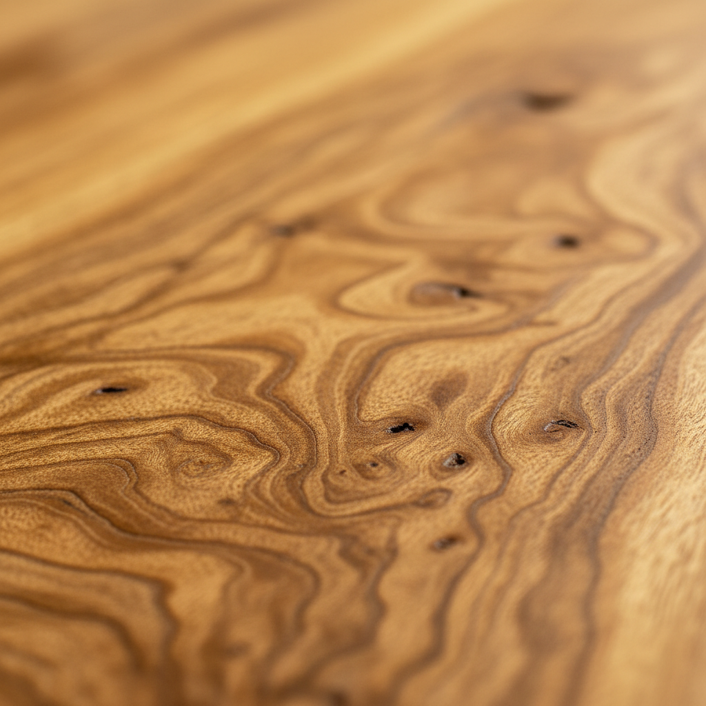 Macro fotografía de veta de madera monkey pod suar - textura natural cálida de alta calidad